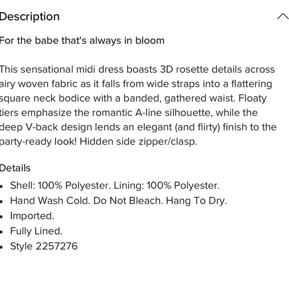 Lulu's “Exceptional Entrance” Tiered Rosette Midi Dress, Size XXL - Picture 11 of 11